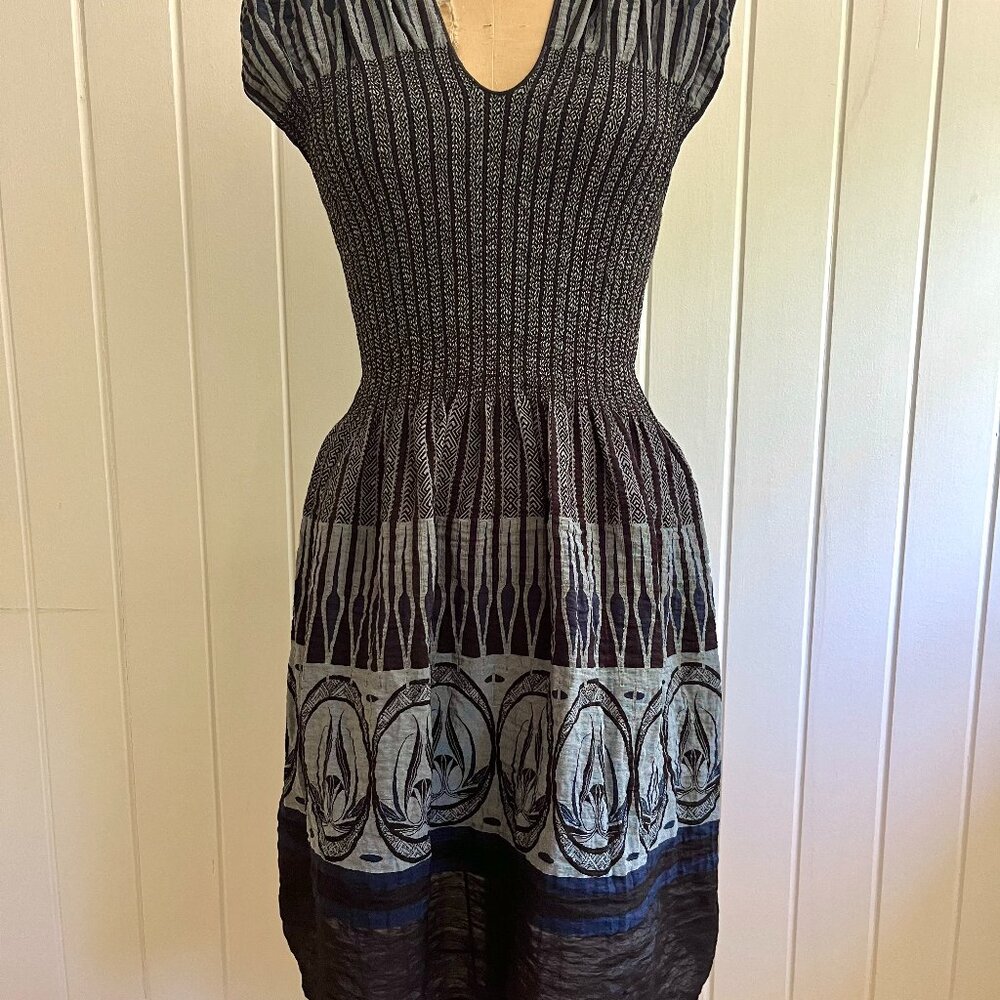 Smocked Midnight Blue Dress